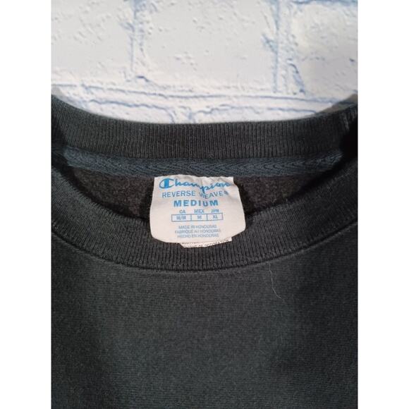 Champion Sweatshirt Mens M Black‎ Pullover Reverse Weave Embroidered Logo - Picture 2 of 3